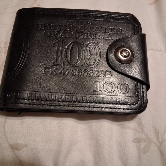 MENS BLACK LEATHER WALLET - Picture 1 of 1